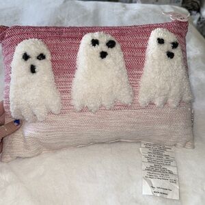 👻👻Goblin & ghoul Halloween pink ombre ghost pillow 👻👻